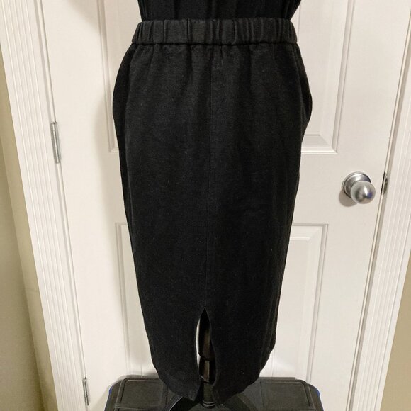 UNIQLO Black wool blend pencil skirt with pockets ~ Corporate goth XS SMALL - Picture 10 of 10